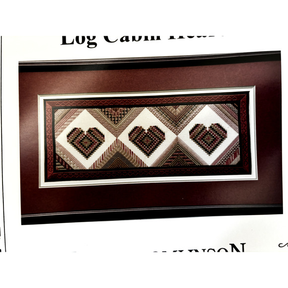 Lynne Tomlinson Needlework Spiral Pattern Book Log Cabin Hearts - Picture 2 of 3